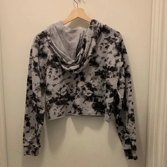 DYI Black and Gray Tie-Dye Hoodie - Picture 3 of 3